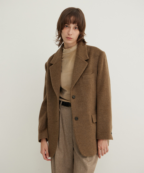 Essential Wool Blazer_BROWN