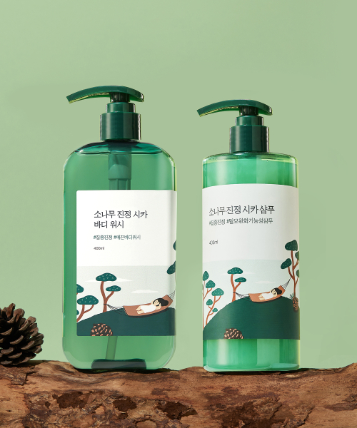 라운드랩() [SET] 소나무 진정 시카 바디 워시 400ml + 샴푸 400ml 상품 이미지
