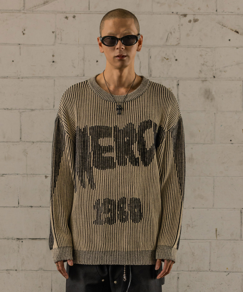 BC TWO TONE JACQUARD KNIT Бежевый