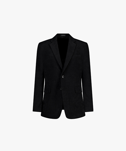 Вельветовый пиджак LKW26401 Black regular fit на двух пуговицах