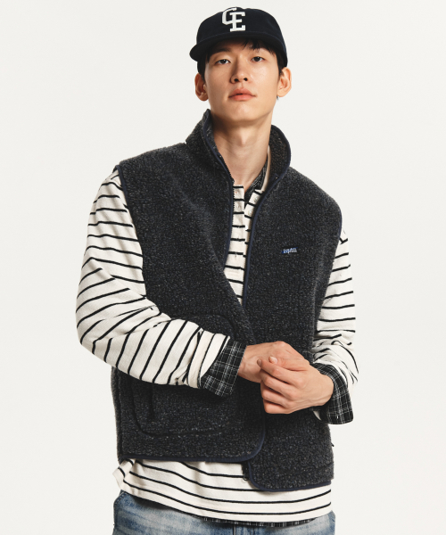 Флисовая Zip-up Vest (mixed navy)