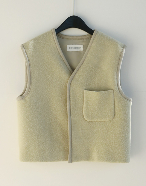 dewey wool VEST (BEIGE)