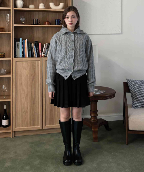 Acme fisherman knit cardigan (gray)
