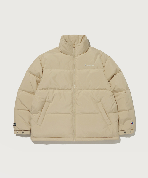 베이직 로고 다운 패딩 자켓 Normal Beige