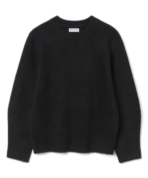 MUSINSA | MILLO ARCHIVE Crop silhouette knit [Black]