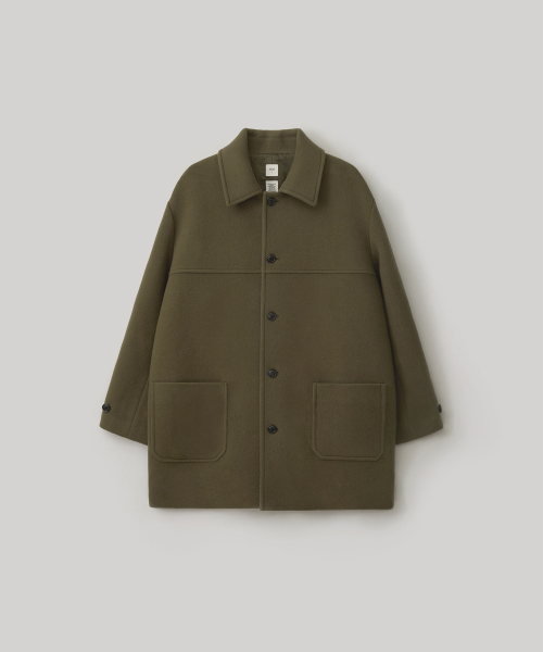 어나더 오피스(ANOTHER OFFICE) Maverick Car Coat (Olive) - 사이즈