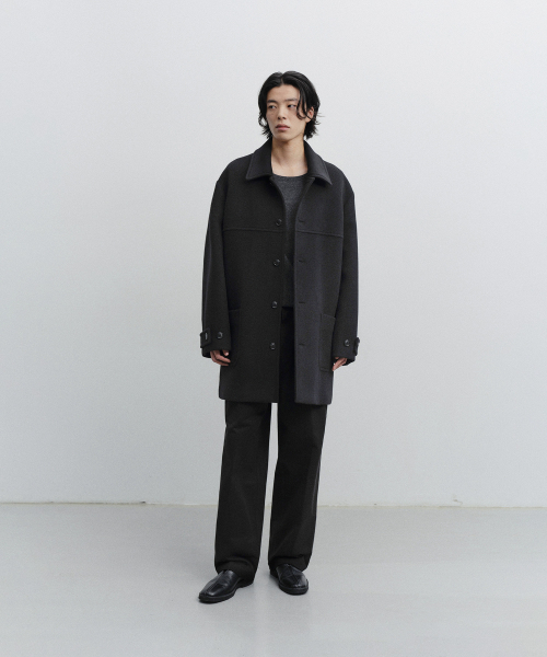 MUSINSA | ANOTHER OFFICE Maverick Car Coat (Black)