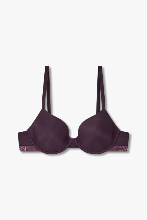 EMPORIO ARMANI UNDERWEAR женский контурный бра с большим лого — Dark Purple 0824384503