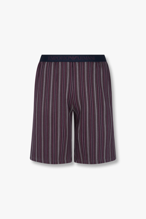 Мужские пижамные шорты в полоску — Dark Purple 0814331003