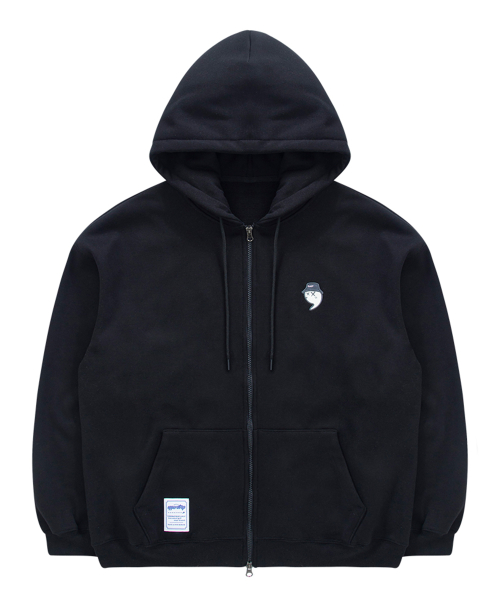 [UP4062] Худи на молнии UPST GOLF с начесом и патчем Black