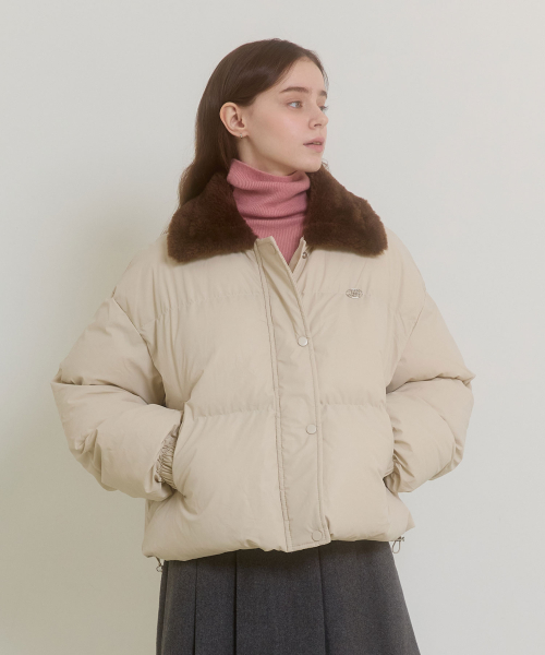 PLUSH FUR COLLAR JUMPER_IVORY
