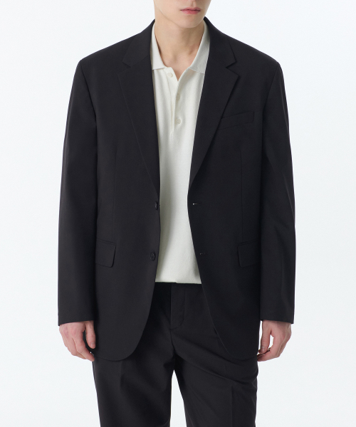 COOLTANDARD RELAXED BASIC BLAZER [DARK GREY]