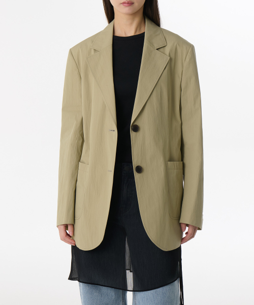 Женский оверсайз блейзер CN с накладными карманами Light Beige