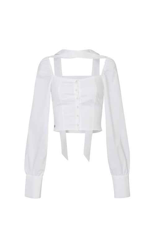 BIANCA SQUARE NECK BLOUSE white