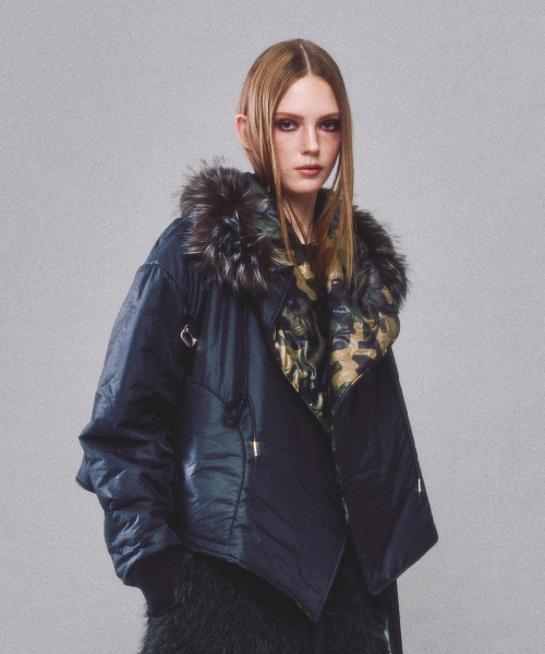 HIGHNECK HARNESS PUFFER JACKET_BLACK