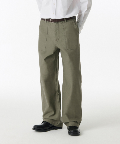 WIDE REPLICA FATIGUE PANTS [OLIVE]