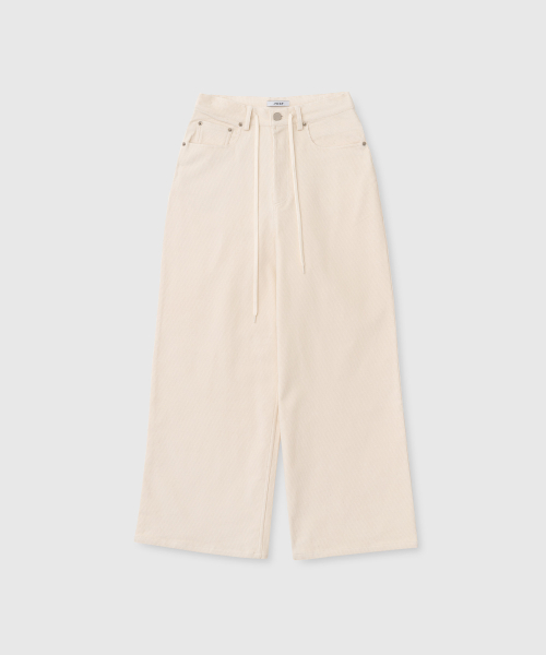 니히(NIEEH) CORDUROY WIDE PANTS_IVORY - 사이즈 & 후기 | 무신사