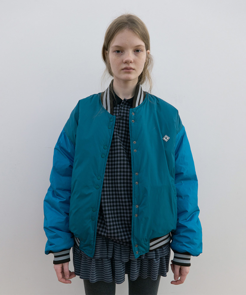 135. Бейсбольная куртка _ Green & Blue
