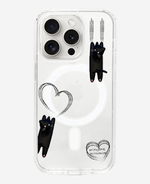 Cat Claw Doodle Heart MagSafe Phone Case