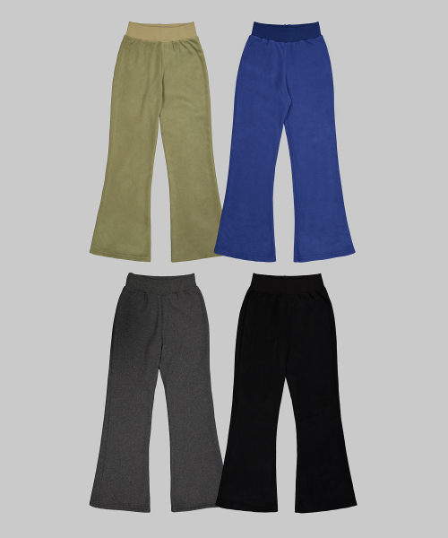 D. BASIC FLEECE BOOTS CUT PANTS - 4 COLOR