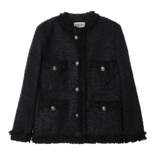 ★KHAKIPOINT★ Antique Tweed Jacket black P00000SK 카키포인트(KHAKIPOINT) Antique Tweed Jacket (black) - 사이즈
