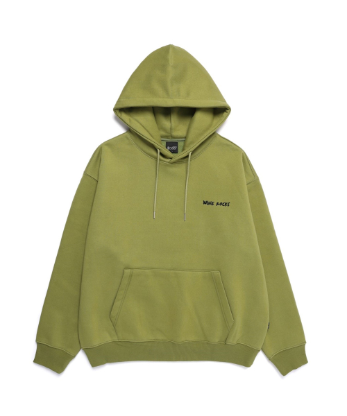 WINE ROCKS EMBROIDERY OVER-FIT худи [OLIVE]