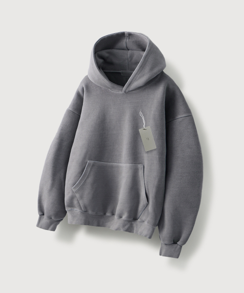 Пигментированный уютный спортивный худи — Gray