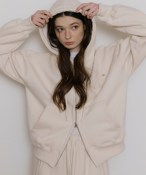 REORG DAILY HOOD ZIP-UP LIGHT бежевый