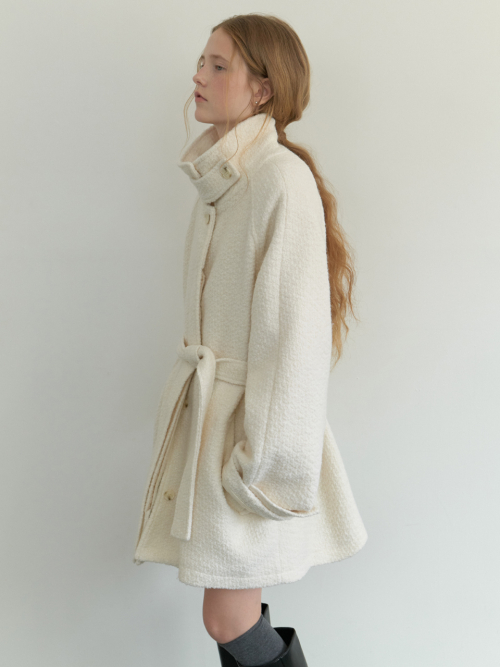 MUSINSA | RE L Ounce half wool coat (ivory)