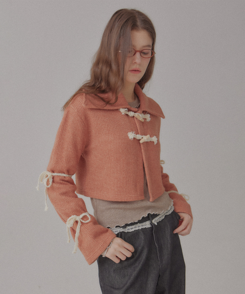 MICHELLE SAILOR COLLAR CROP куртка - CORAL