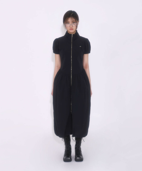 ● LOULOUSEOUL ● Yucca Nylon Dress 루루서울(LOULOUSEOUL) Yucca Nylon Dress (Black) - 사이즈