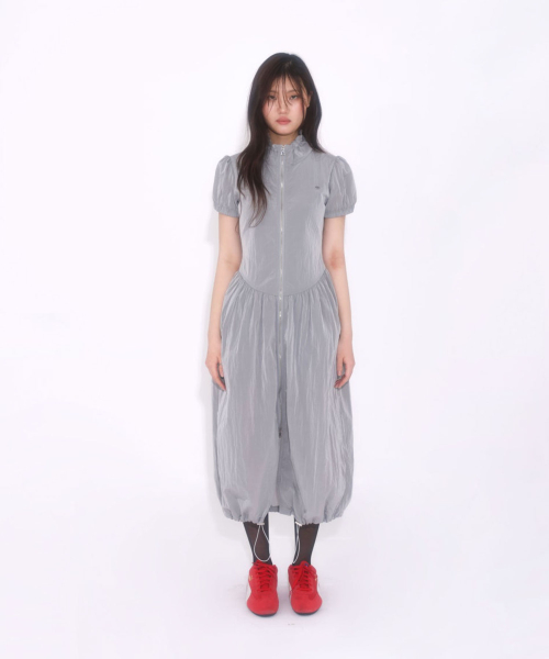 ● LOULOUSEOUL ● Yucca Nylon Dress 루루서울(LOULOUSEOUL) Yucca Nylon Dress (Black) - 사이즈