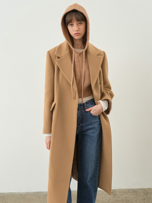 コート on&on Hidden Button Maxi Coat NEW4WHA24_4B 온앤온(ON&ON) Hidden Button Maxi Coat NEW4WHA24_92 - 사이즈