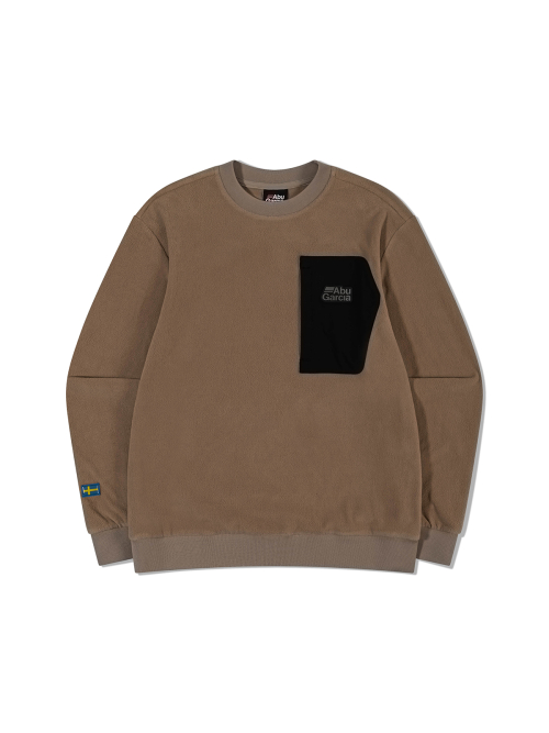 Флисовая футболка с карманом BEIGE