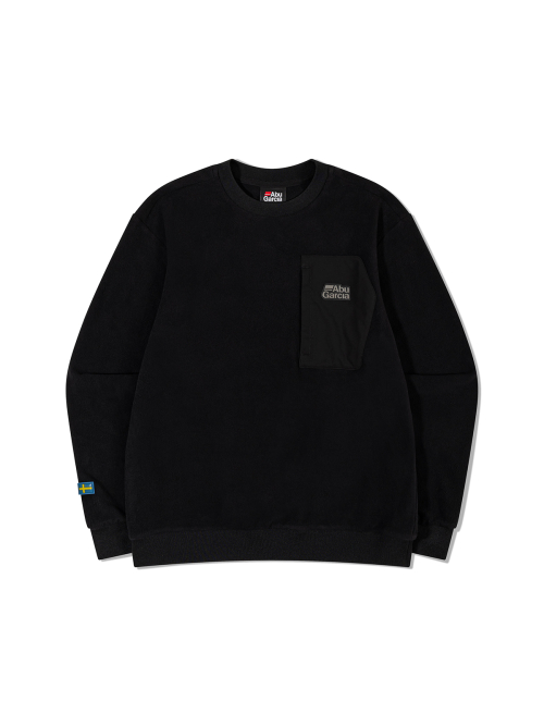 Флисовая футболка с карманом BLACK