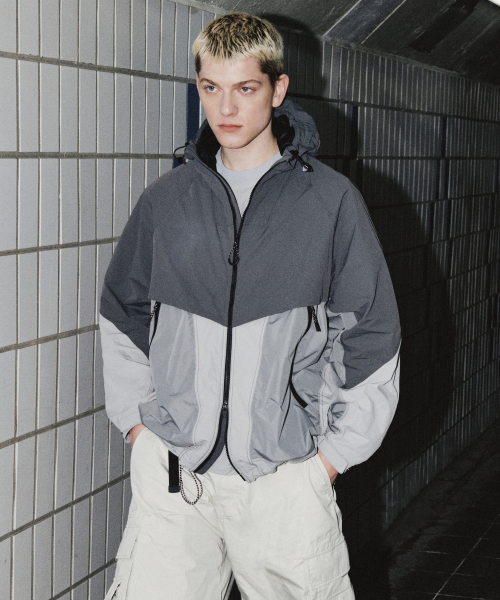 dot frill hooded windbreaker jumper (black)' 최저가 검색