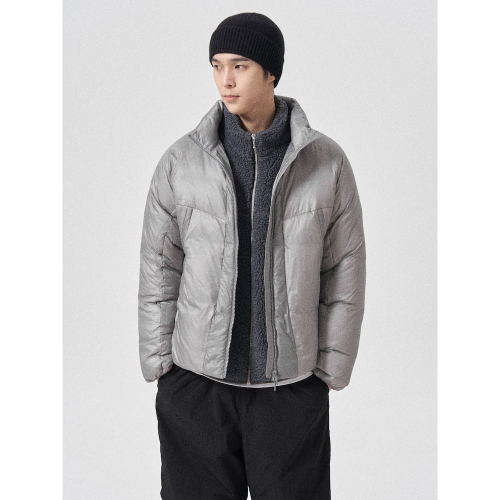 Пуховик из рипстопа LIGHT GREY