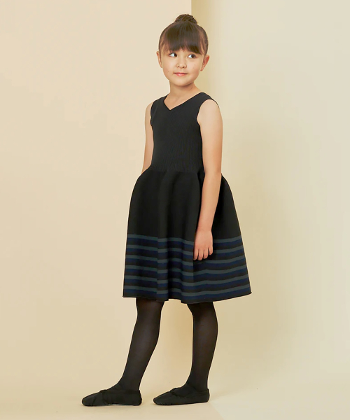 씨에프씨엘(CFCL) (W) 포터리 키즈 슬리브리스 드레스 블랙 POTTERY