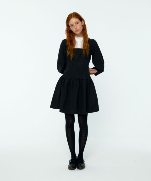 【Loulouseoul】24fw Ribbon Tie Classic Dress 루루서울(LOULOUSEOUL) Ribbon Tie Classic Dress (Black