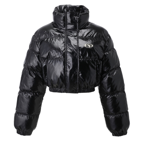 【KHAKIPOINT】l Symbol Glossy Padded Jacket★韓国発★ 카키포인트(KHAKIPOINT) Metal Symbol Glossy Padded Jacket