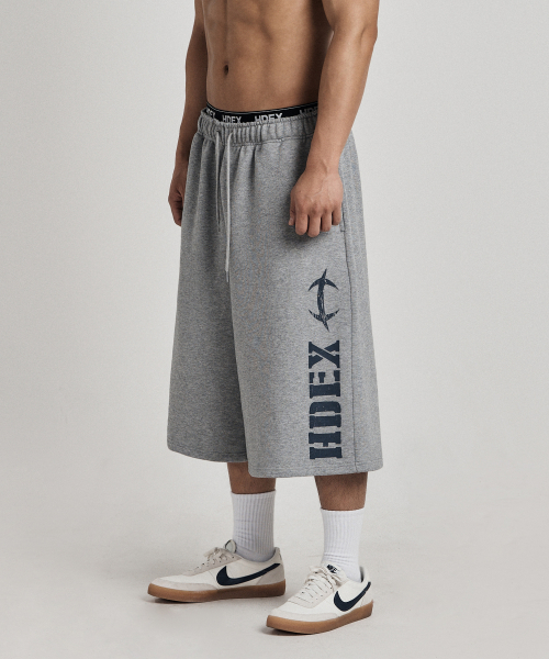 Break Main Logo Bermuda Shorts Melange Gray