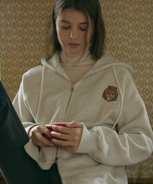 флис Wappen two way zip-up (Oatmeal)