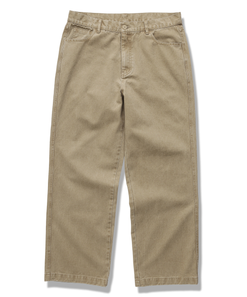 GARMENT DYED VINTAGE CHINO PANTS - BEIGE