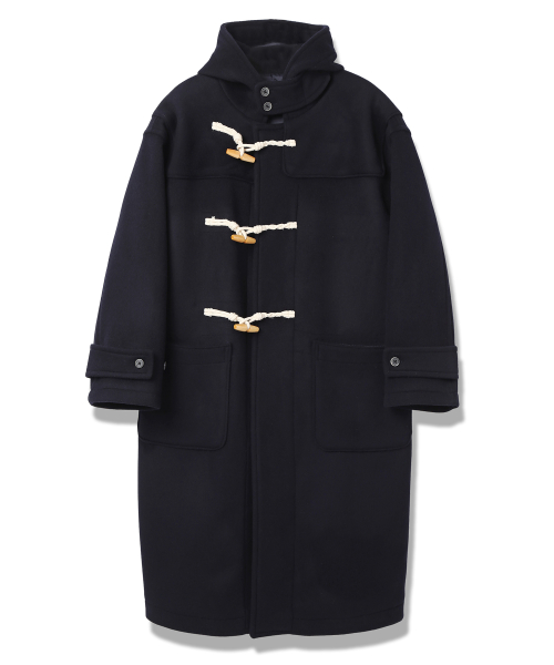 OVERSIZE WOOL DUFFLE COAT - NAVY
