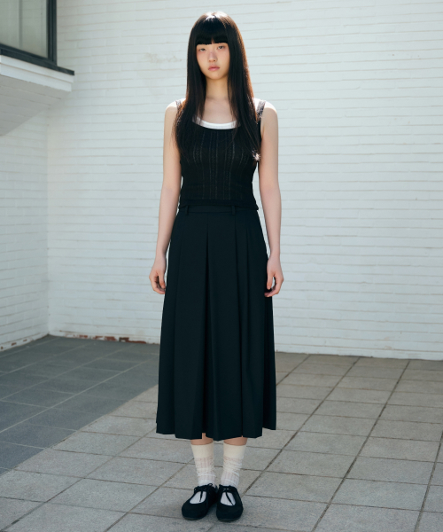 WOMENS LIGHTWEIGT SKIRT SLACKS [BLACK]