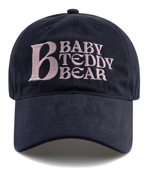 BABY TEDDY BEAR COTTON BALL CAP-NAVY