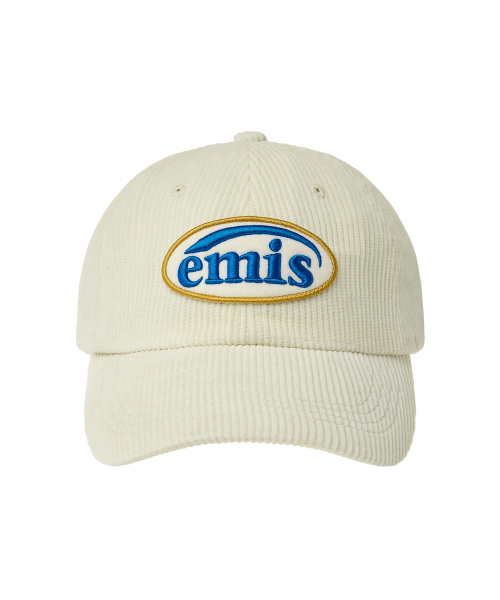 ☆EMIS\t☆ CORDUROY WAPPEN BALL CAP RENEWALCHARCOAL m1037_13 ช้อป Emis Corduroy Wappen Ball Cap Blackของแท้ที่ SASOM