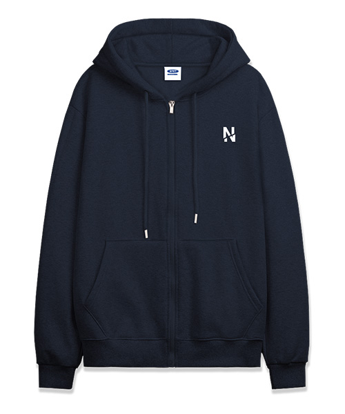 Худи на молнии N CLASSIC [Navy] (с начесом на выбор)