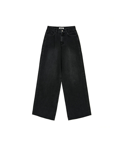 lotsyou_Twinkle Denim Pants Black
