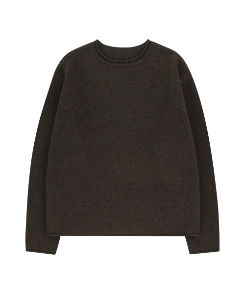 Washable Reverse Essential вязаный джемпер [Brown]